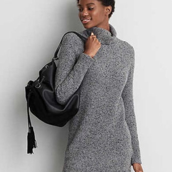 American Eagle Outfitters Sweaters - American Eagle gray turtleneck sweater dress